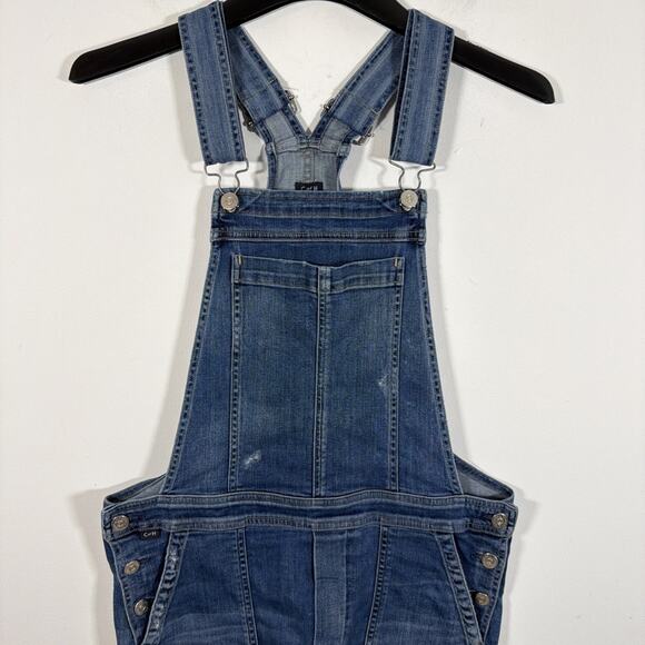 Citizens of Humanity Anthropologie Denim Jean Bib Overalls Small Distressed - Picture 3 of 13